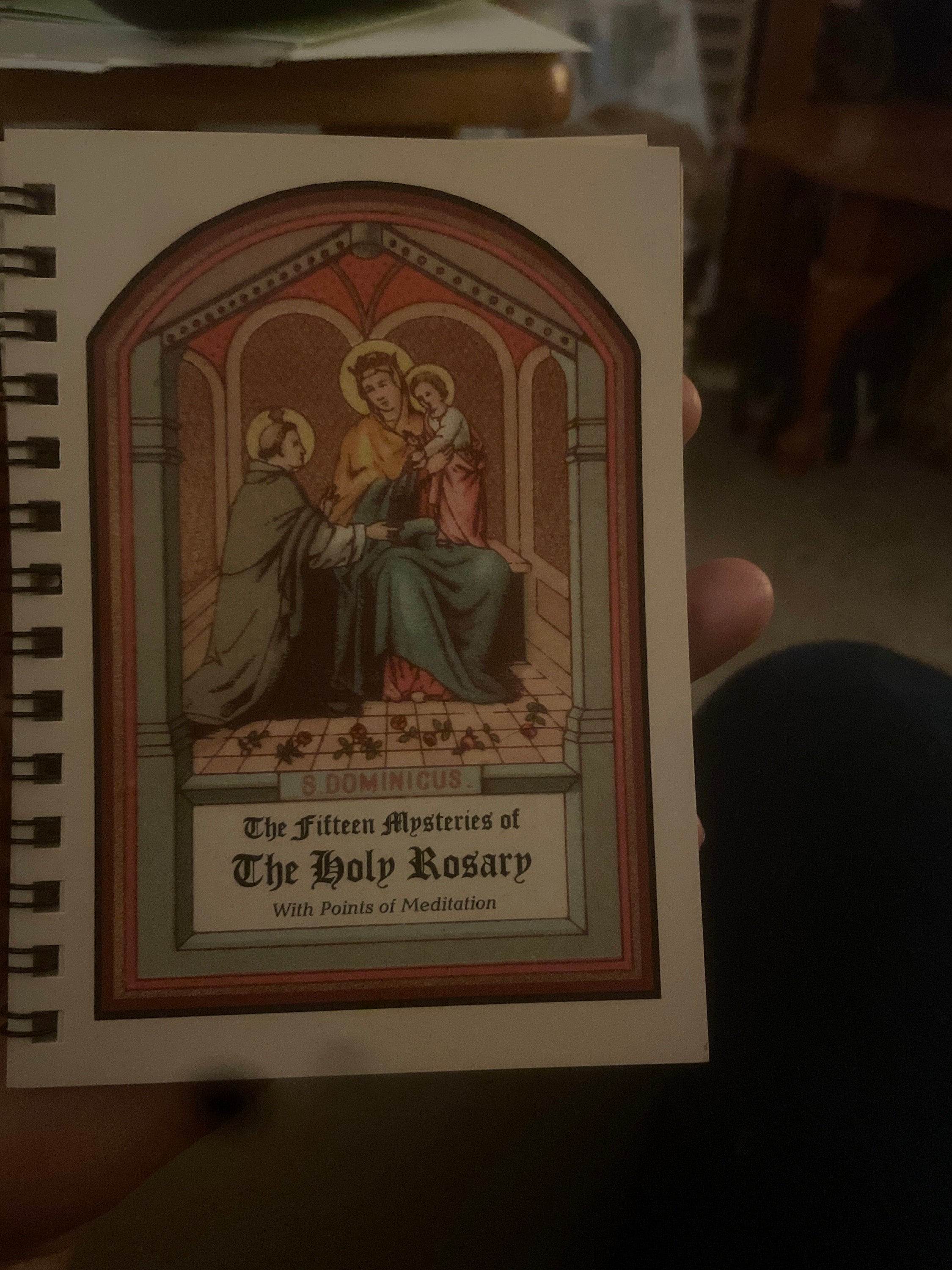 ORIGINAL!  POCKET-SIZE Rosary Meditation Book featuring 15 decades with meditations for each bead, Traditional Catholic, Latin Mass, Fatima