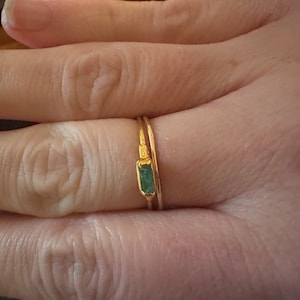 Customer photo from Laurie, Panjshir Raw Emerald Baguette Ring