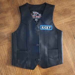 ベビーレザーベスト、パッチ、ハーレーダビッドソンベビー、男の子服