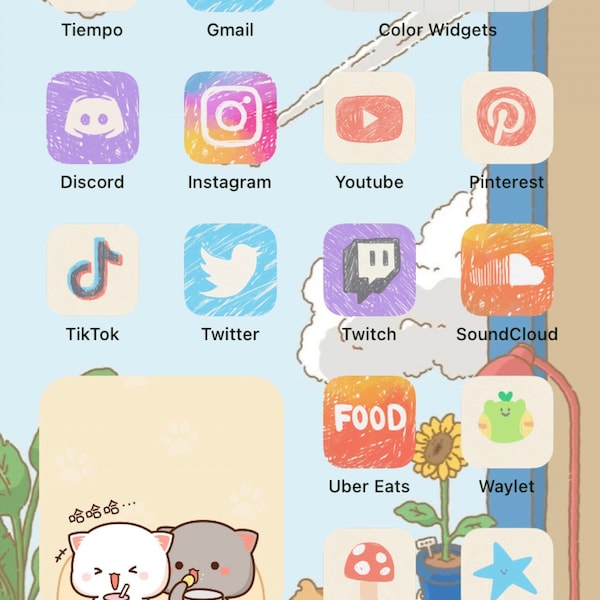 Doodle Theme - App Icons - Etsy