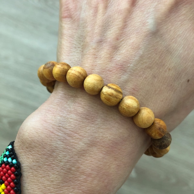 Pulsera Palo Santo 8 mm cosechada de manera sostenible - Etsy México