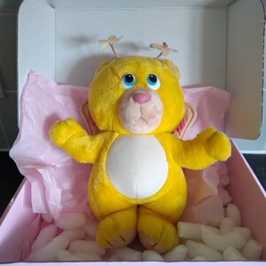 Vintage Wuzzles Butterbear Plush Toy, 1980's Disney Hasbro Pastel