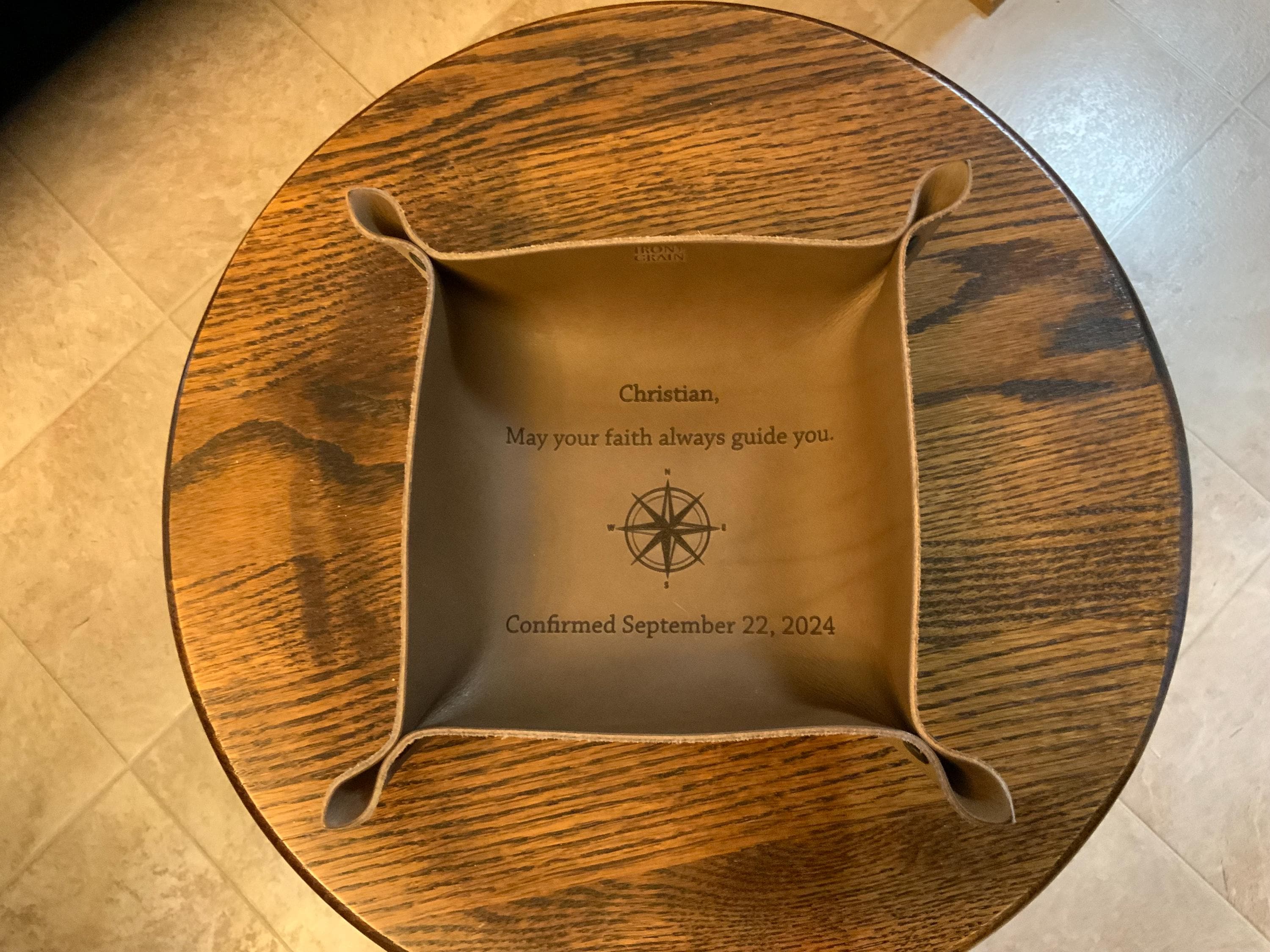 Custom confirmation gift, Gift for confirmation, gift for boy, personalized leather, engraved leather, gift for her, christian gift,
