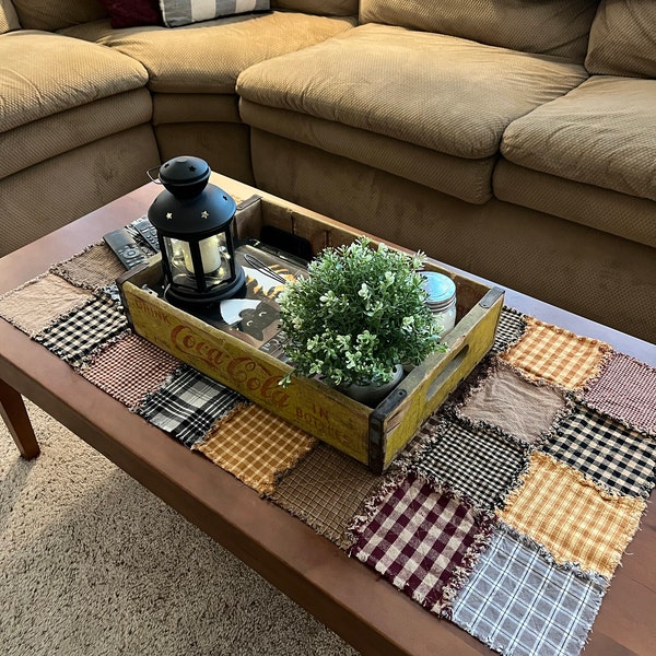 Diy Rag Table Runner Primitive Rag Table Runner, Random Colors - Etsy