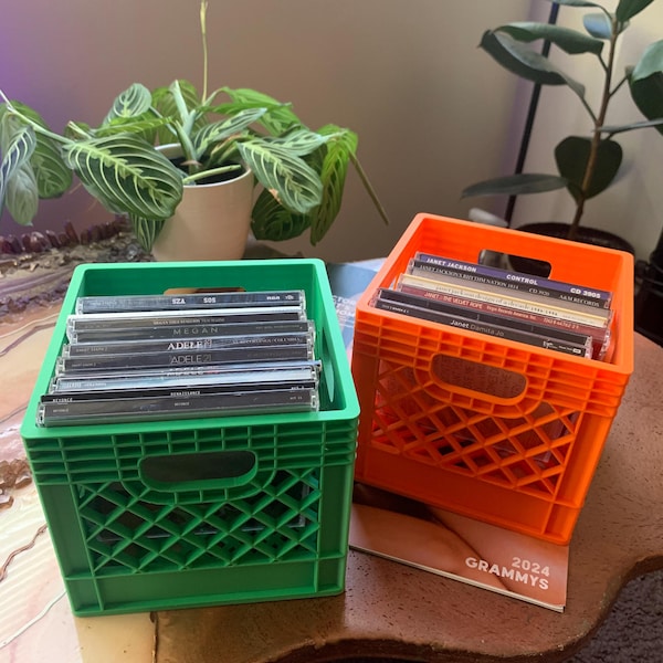 Mini Milk Crate (for Cd's or Misc Storage) - Etsy