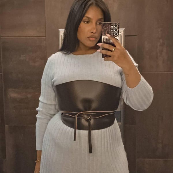 The Siena Wide Buckle Corset Belt