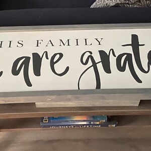 For This Family We Are Grateful Sign Dining Room Sign Kitchen Farmhouse ...