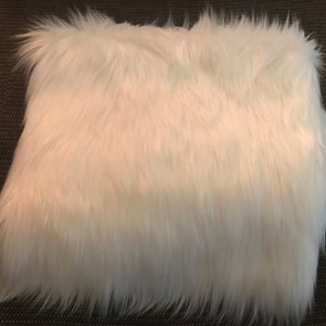 White Faux Fur 2 Pile White Fur Fabric Craft Squares - Etsy