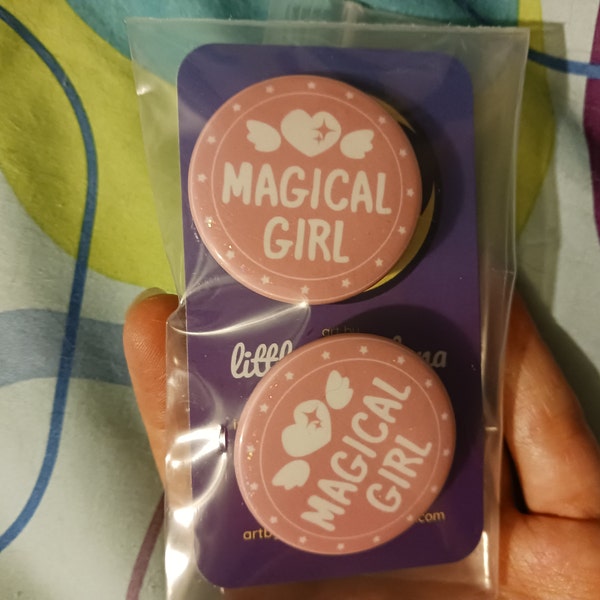 Magical Girl Button Anime Manga Mahou Shoujo Badge 1.5 Pinback Pin Back ...