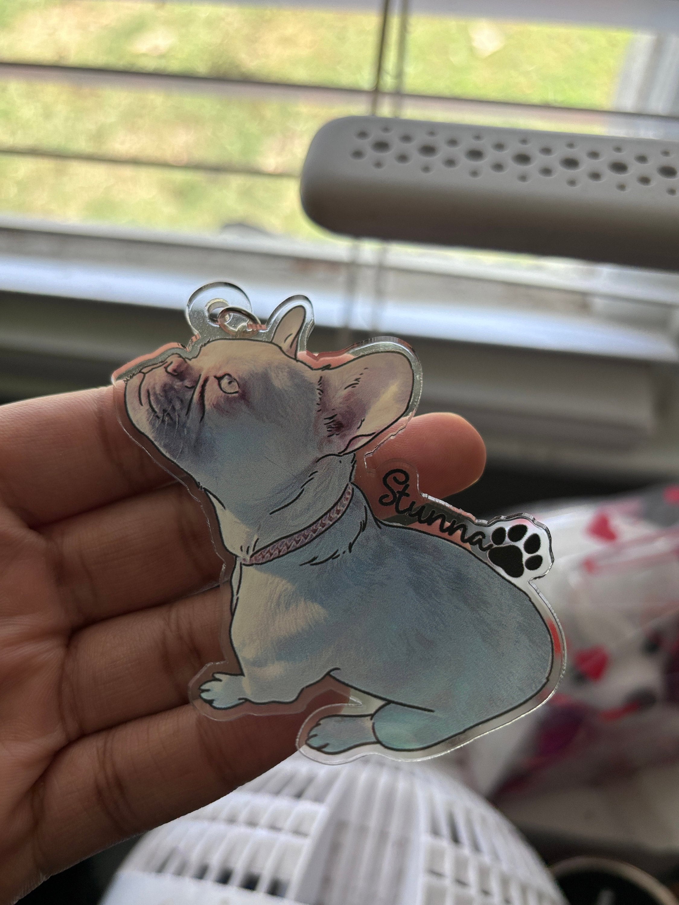 Personalized Pet Portrait Keychain, Custom Dog Keychain, Dog Lover Gift, Gifts for Pet Lover, Cute Dog Photo Keychain, Dog Acrylic Keychain