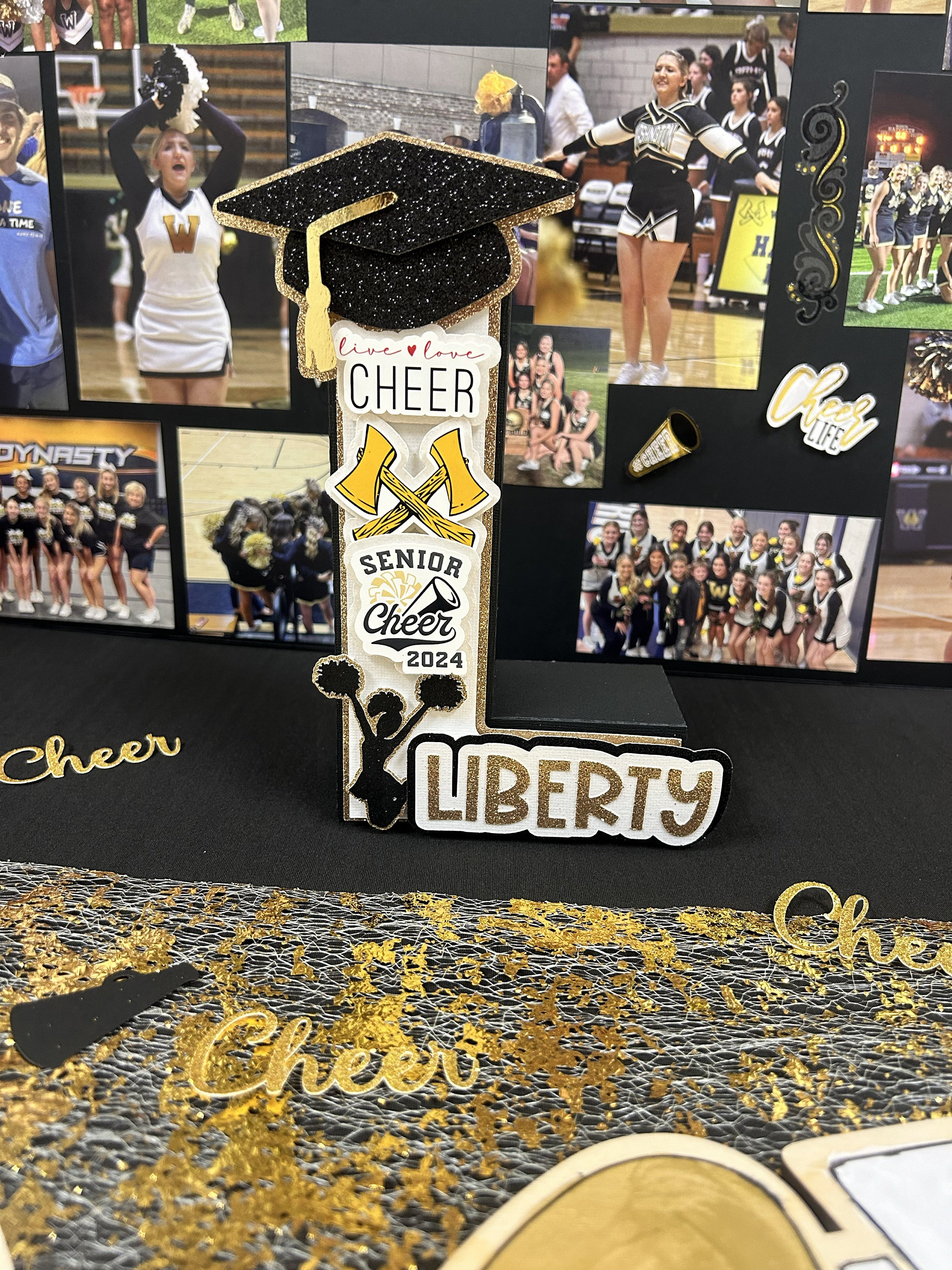 Cheer Team Gifts 3D Letter | Personalized Cheerleader Gift | Cheer Coach Gifts | Senior Cheerleader Graduation Gift | Graduation Centerpiece