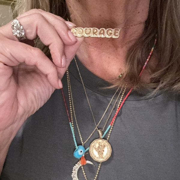 Adeline Pave Outline Necklace