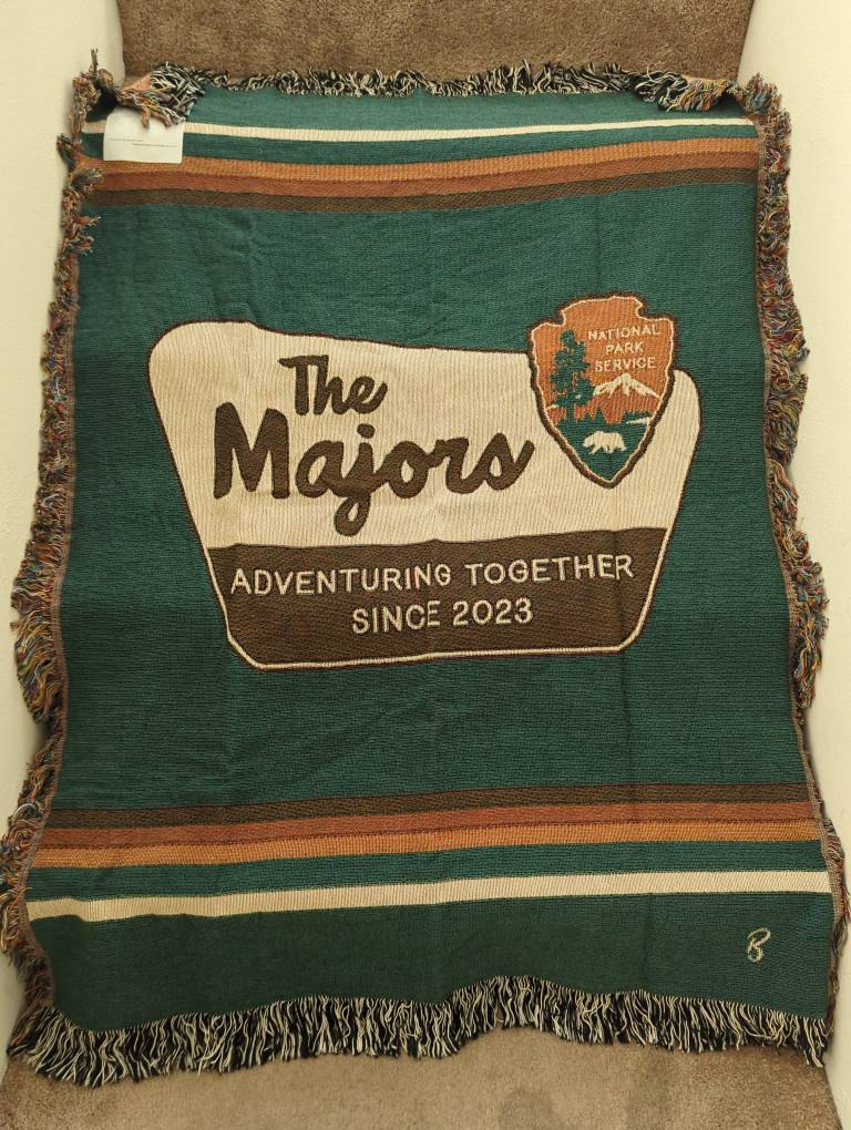 Personalized National Parks Anniversary Blanket, Cotton Woven Blanket