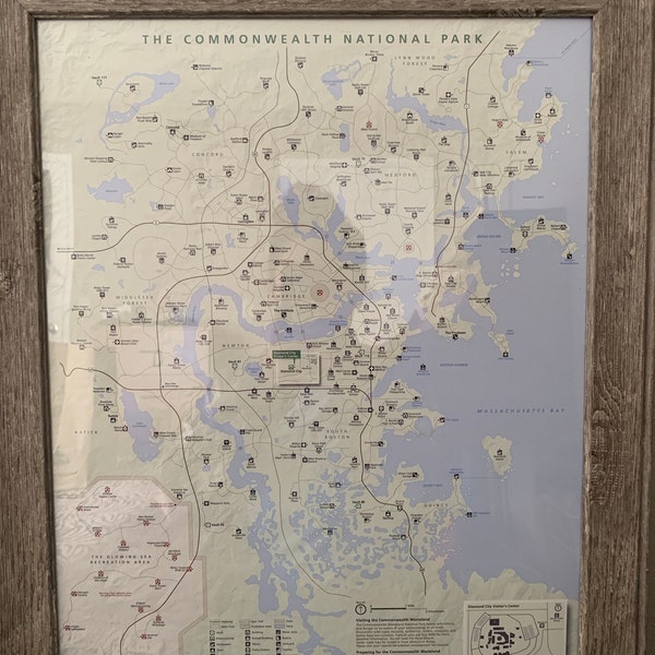 Fallout 4 - Commonwealth National Park Map Style Print - 16x20 - Etsy