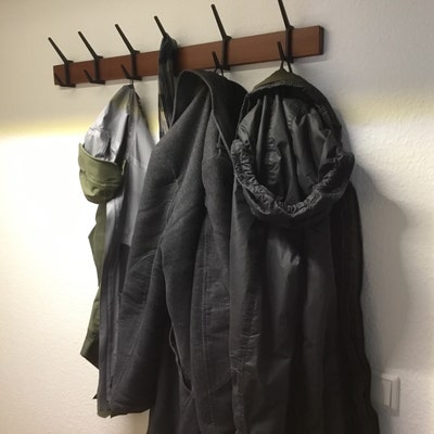 Wooden COAT & HAT Rack Wooden Rack With Removable Hooks - Etsy