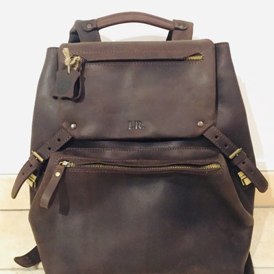 Brown Leather Backpack Purse Women/leather Backpack Women Made With ...