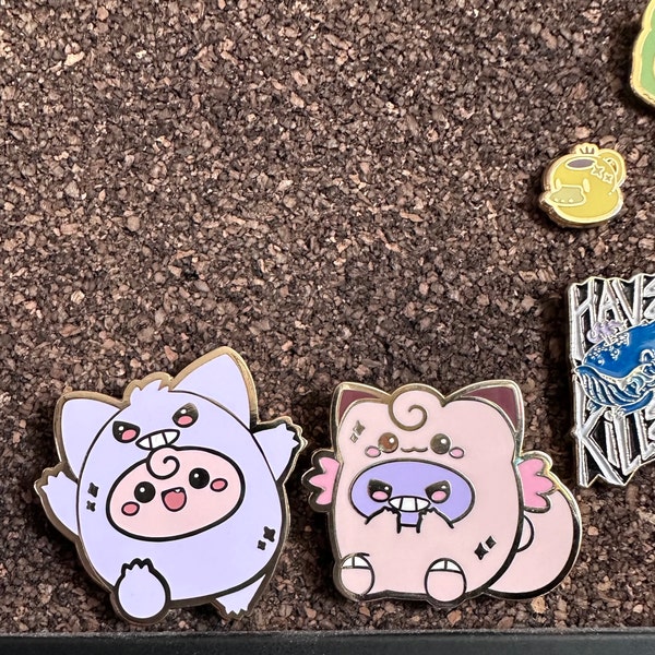 Gengar and Clefable Enamel Pins - Etsy