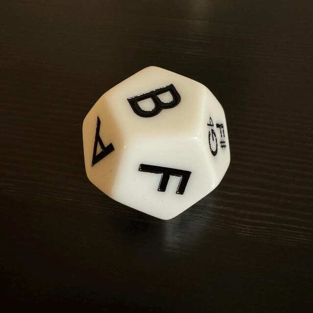 Chromatic Scale Dice: 12-sided Musician's Tool (33mm) - Etsy
