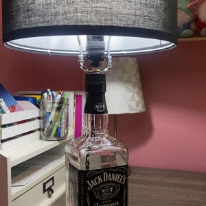 Jack Daniel's Lamp: Whiskey Bar Lighting & Liquor Bottle Decor - Etsy