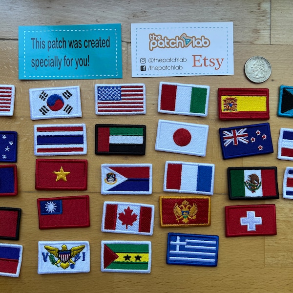 Custom Nation Flag Patch – 2x3 Inch Embroidered, Sew Or Iron-On