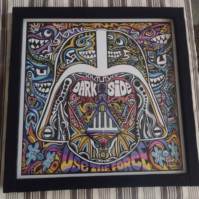 版画　翡翠（DX） ミックスドメディア 本人 ペン サイン てぃんくる Twiddle Psychedelic Art Poster Print MIHALI Artist's Proofs