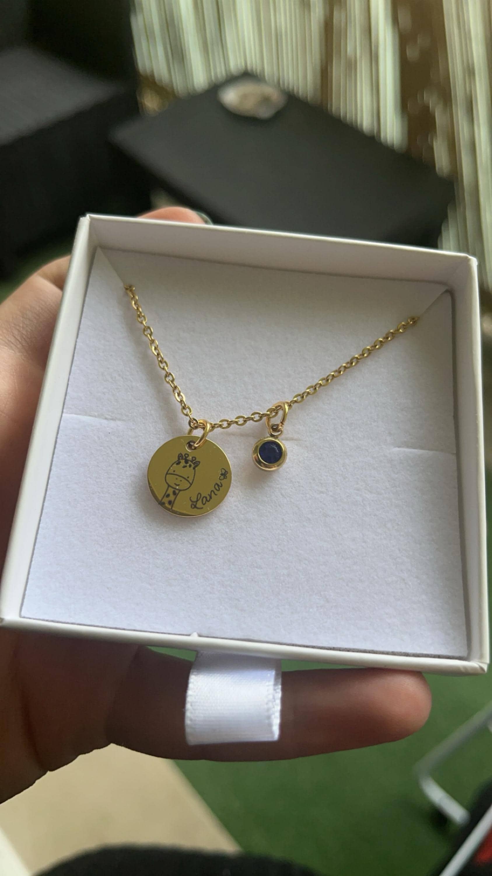 Personalized children's necklace with animal, Children's name necklace, Baptism gift, Birth, Children's birthday gift, Children's Christmas gift