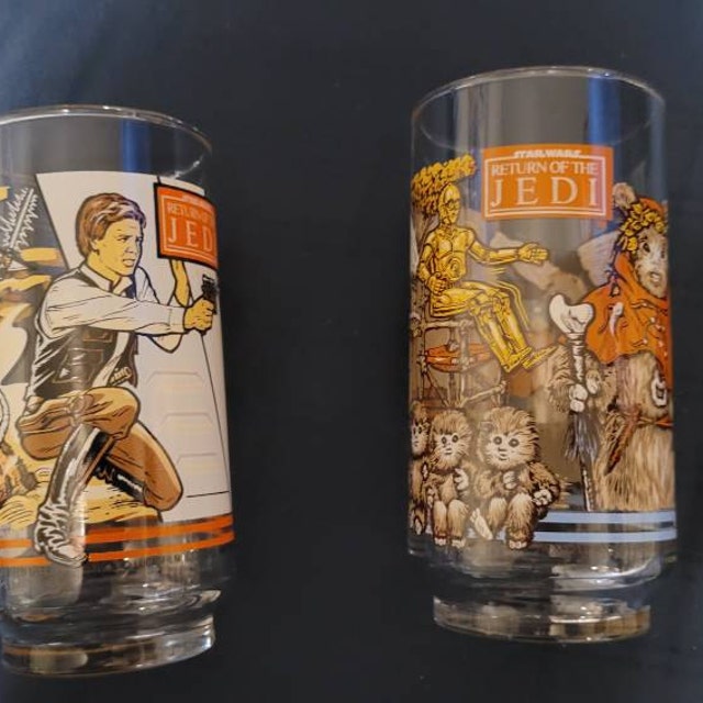 Vintage 1983 Burger King Star Wars 'return of the Jedi' Glasses