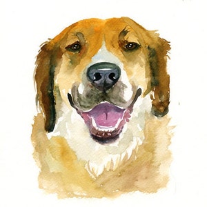 Custom Pet Portrait Watercolor Pet Portrait Dog Portrait | Etsy