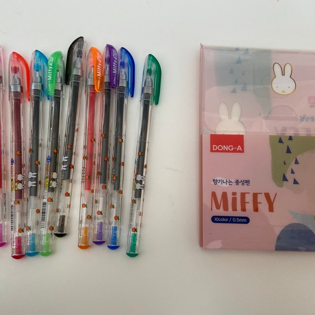 10 Korean Colored Gel Ink Kawaii Cute Pens Adult Coloring Books, Bible  Journaling, Planer Midori, DONG-A Jellzone Coloring Gel Pens 