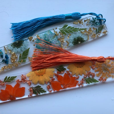 Pressed Flower Resin Bookmark Gift Idea Gift for Her - Etsy UK