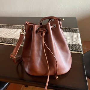 Rattan Bucket Bag With Vegan Leather Trim main image 1