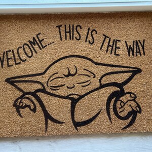 Welcome This is the Way Doormat - Grogu Door Mat - Baby Yoda Gift ...