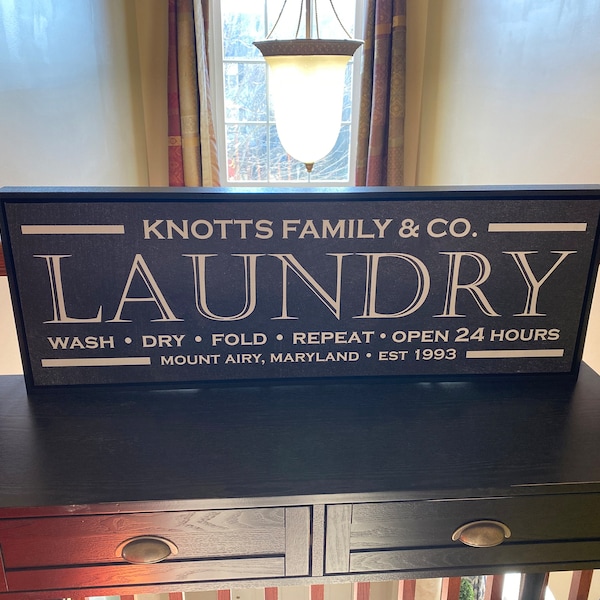 Personalized Laundry Room Sign, Farmhouse Decor - Etsy