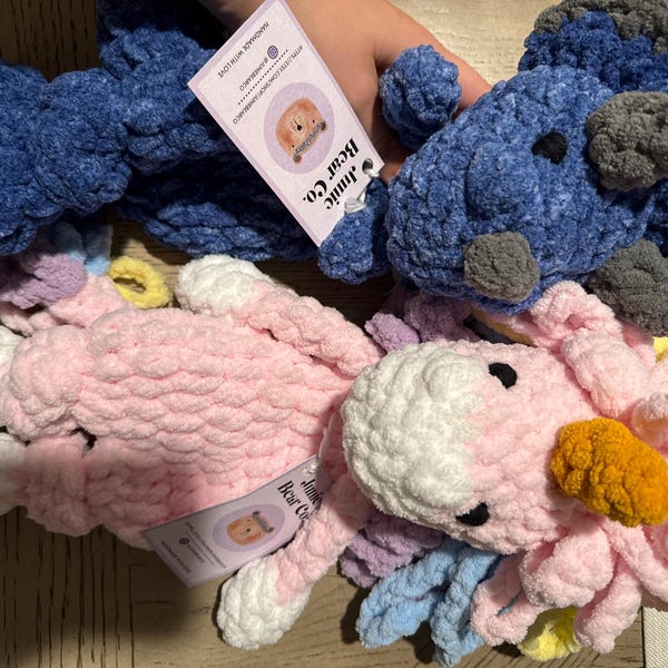 Crochet Black Bear Plushie Black Bear Handmade Woodland Animal Made