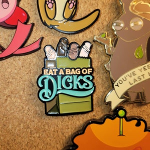 Enamel Pin: Eat A Bag of Dicks - Etsy