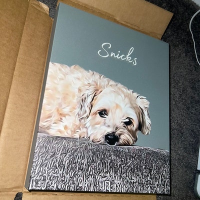 Custom Pet Portraits Using Pet Photo Personalized Digital Dog Portraits ...