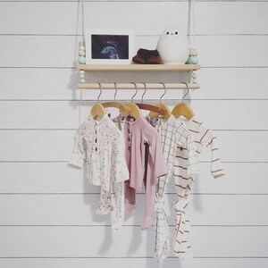 Wooden Swing Shelf Hanging Rack Kids Clothes Rack Nursery Decor Swing Shelf Clothes Organizer Etsy