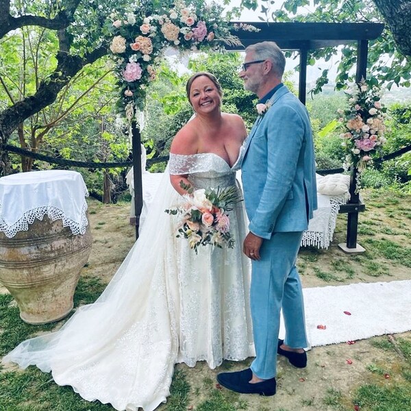 Fairy Wedding Dress in 3D Floral Lace Custom Glam Sparkle Wedding Gown ...