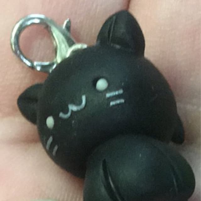 Polymer clay black cat head charm, only $5 on ! #cat #cats #kitty  #kittens #kawaii #polymerclay #clay #charm…