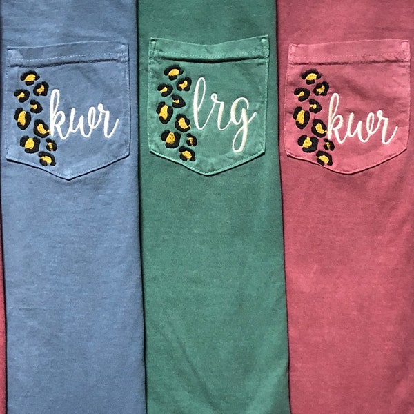 Leopard Print Monogram 6 Sizes