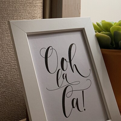 Ooh La La, PRINTABLE Wall Art, Chic French Paris Quote, Love Phrase ...