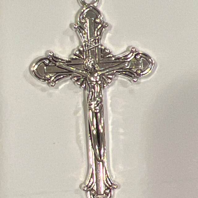 Fatima Sunburst Crucifix Cross 2-1/8