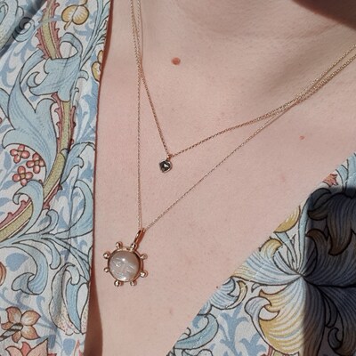 Men's 5.7mm Diamond-Cut Curb Chain Necklace In 14K Two-Tone Gold - 28 - Foto 4