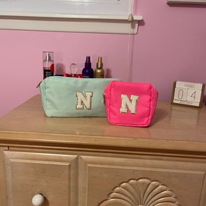 Nylon Bag With Chenille Letter Patches DIY Dupe Cosmetic - Etsy