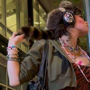 Raccoon Davy Crockett Style Fur Hat- hts1780 - Etsy 日本