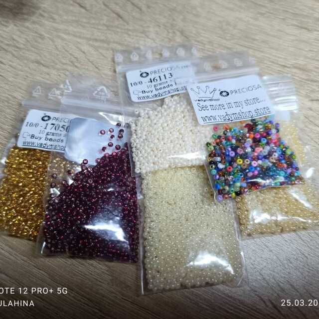 250 grammo Perle di semi di Rocailles Preciosa, Mix di colori metallici