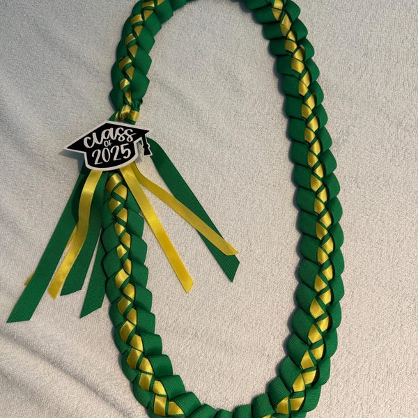 Customizable Graduation Ribbon Lei | Class of 2026 | Seniors ...