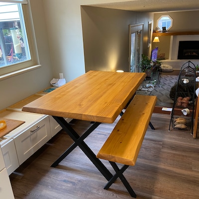 Solid Wood Dining Table Handmade Custom Table / Modern Farmhouse Table ...