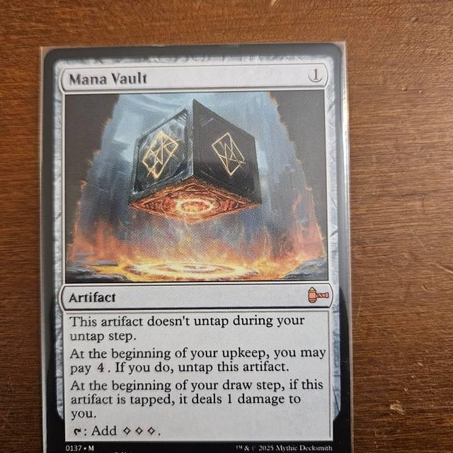 Mana Vault - Custom Proxy Commander Card - Etsy