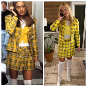 yellow checkered outfit